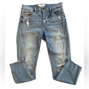 Pistola Ankle Skinny Distressed Jeans Medium Wash Size 27